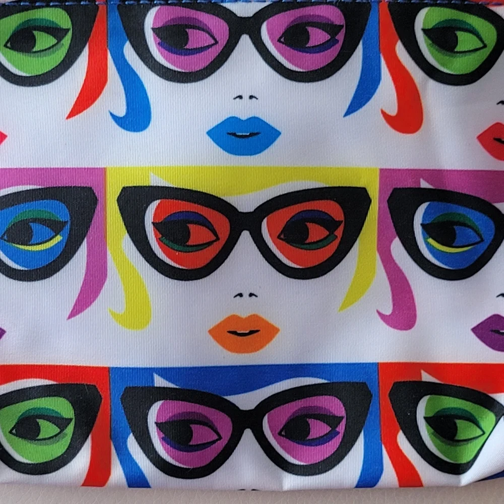 Colorful Ipsy Accessory Pouch ~ Mod Retro Look ~ VGUC ~ Cosmetics, Change Purse